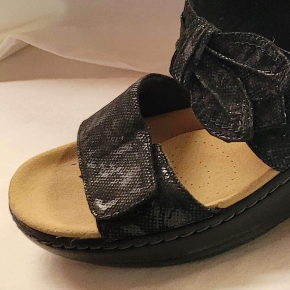 Clarks Collection Can't Wait For Summer Black San… - image 4